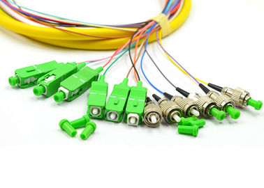 12F Pigtails FC APC Tali tambalan, Kabel Tunggal Mode Serat tambalan Tahan Air
