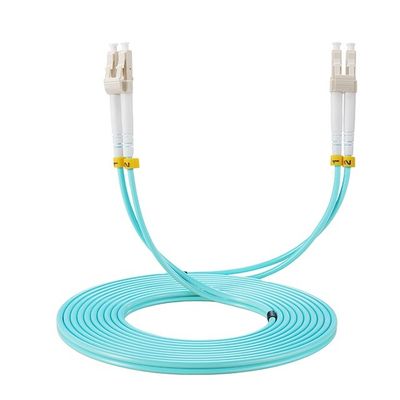 Pvc LSZH Om3 FTTX 3.0mm Lc / Upc Jumper Fiber Patch Cord