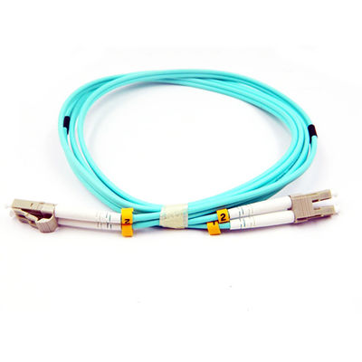 Pvc LSZH Om3 FTTX 3.0mm Lc / Upc Jumper Fiber Patch Cord