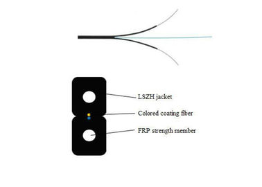 Kabel Inti Ganda Serat Optik Dalam Ruangan Diameter Kecil Untuk Jaringan Telekomunikasi